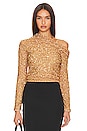 view 1 of 5 Sequin Asymmetric Top in Gold