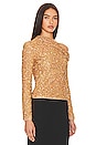 view 2 of 5 Sequin Asymmetric Top in Gold