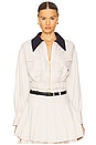 view 1 of 4 Contrast Collar Top in Cream