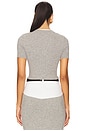 view 3 of 4 Short Sleeve Knit Top in Grey