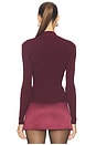 view 3 of 5 Keyhole Knit Top in Burgundy