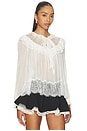 view 2 of 4 Georgette Lace Blouse in White