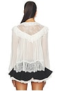 view 3 of 4 Georgette Lace Blouse in White