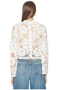 view 3 of 4 White Crochet Lace Top in White