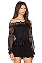 view 2 of 3 Lace Off Shoulder Top in Black