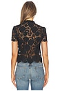 view 3 of 4 Lace Tie Neck Top in Black