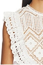 view 6 of 6 White Crochet Lace Crop Top in White