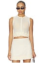 view 1 of 5 Cream Crochet Flower Knit Top in Cream