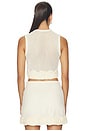 view 3 of 5 Cream Crochet Flower Knit Top in Cream