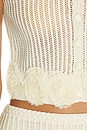 view 5 of 5 Cream Crochet Flower Knit Top in Cream