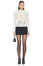 view 5 of 5 Cream Sequin Lace Top in Cream