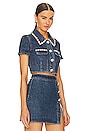 view 2 of 5 Denim Crop Top in Blue