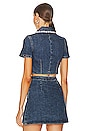 view 3 of 5 Denim Crop Top in Blue