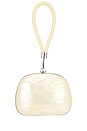 view 3 of 5 Yellow Pearl Top Handle Clutch Bag in Yellow