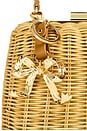 view 5 of 5 Brown Rattan Bag With Keychain in Brown