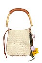 view 2 of 4 Soft Raffia Bucket Bag in Brown