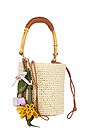 view 3 of 4 Soft Raffia Bucket Bag in Brown