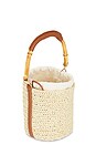 view 4 of 4 Soft Raffia Bucket Bag in Brown