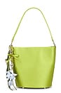 view 1 of 6 Green Satin Bucket Bag in Green