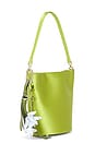 view 4 of 6 Green Satin Bucket Bag in Green