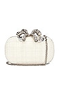 view 1 of 5 Boucle Bow Clutch in Cream