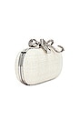 view 3 of 5 Boucle Bow Clutch in Cream