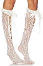 view 1 of 3 Lolita Knee Socks in White
