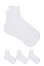 view 1 of 2 3-pack Cushioned Bow Ankle Socks in White