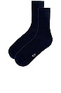 view 2 of 2 Eco-conscious Cashmere Crew Socks in Navy