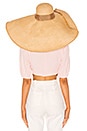view 2 of 4 Long Brim Glamour Hat in Beige & Sable