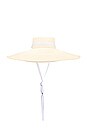 view 3 of 3 Low Crown Extra Long Brim Hat in Natural & White