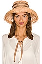 view 1 of 3 Ribbon Calado Hat in Beige Straw & Sable Band