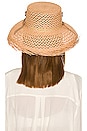view 2 of 3 Ribbon Calado Hat in Beige Straw & Sable Band
