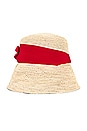 view 3 of 3 Lamp Shade Hat in Red