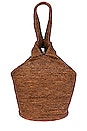 view 1 of 4 SAC FOURRE-TOUT EN PAILLE in Chocolate