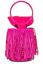 view 1 of 4 Frayed Mini Bucket Bag in Fuxia