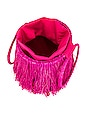 view 4 of 4 Frayed Mini Bucket Bag in Fuxia