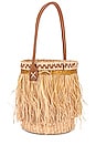 view 3 of 4 Feathers Mini Bucket Bag in Beige