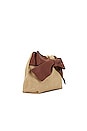 view 3 of 4 Bow Pouch in Beige & Cognac