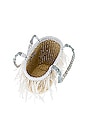 view 4 of 4 Feathers Mini Basket Bag in Natural & White