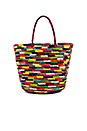 view 1 of 4 Maxi Woven Tote in Multicolor Brights