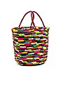 view 3 of 4 Maxi Woven Tote in Multicolor Brights