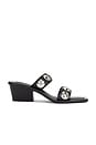 view 1 of 5 Kaylee II Sandal in Ebony Calf & Silver