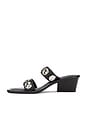 view 5 of 5 Kaylee II Sandal in Ebony Calf & Silver