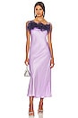 view 1 of 3 Boheme Slip Dress With Feathers in Lilac