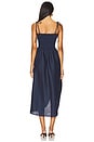 view 3 of 3 Atlanta Linen Strap Dress With Rose Detail in Navy