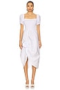 view 1 of 4 Brigitte Cotton Dress With Rose Detail in White