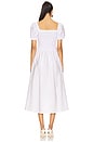 view 3 of 4 Brigitte Cotton Dress With Rose Detail in White