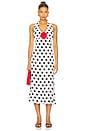 view 1 of 3 Jardin Halter Neck Maxi Dress in Polka Dot Black & White