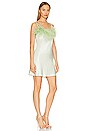 view 2 of 3 Boheme Mini Dress with Feathers in Mint